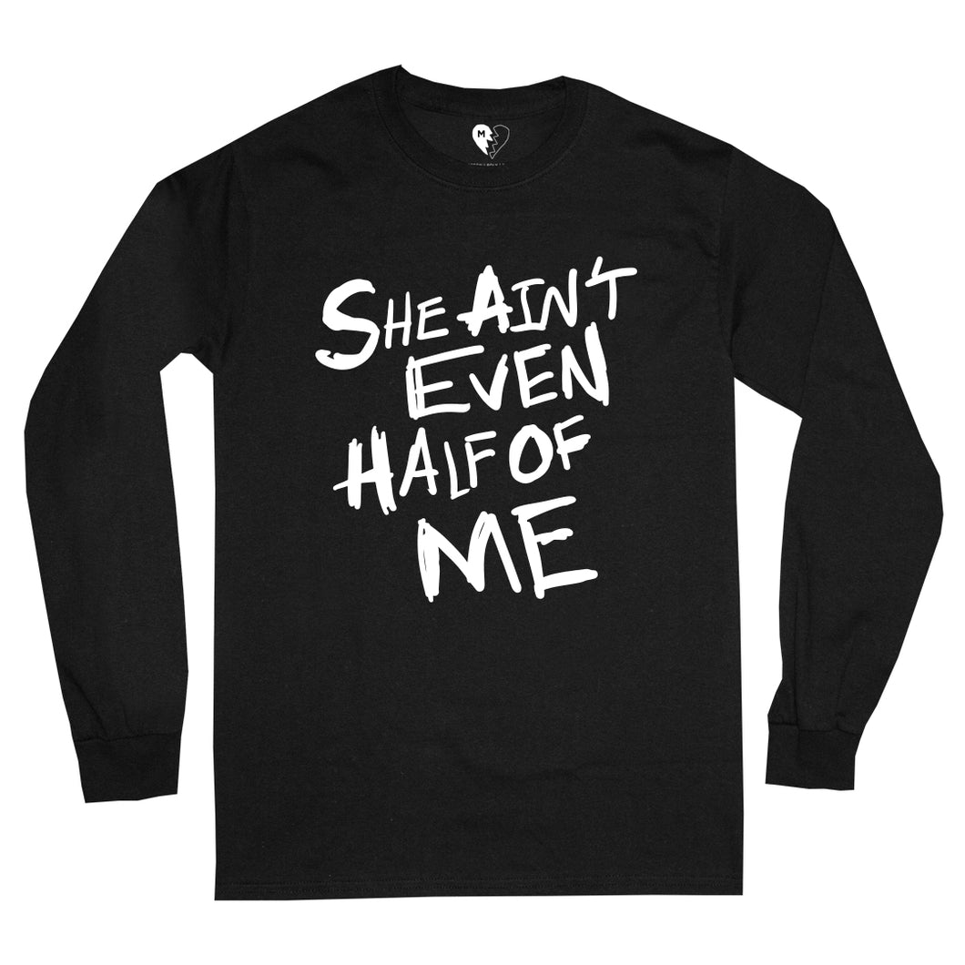 HALF OF ME LS TEE (BLACK)